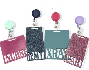 Badge Buddy with Badge Reel – Custom Color Design ID Holder, Perfect for Healthcare & Essential Workers, Unique Employee Gift