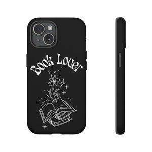 Matzwart of glanzend zwart boekenliefhebber-telefoonhoesje
