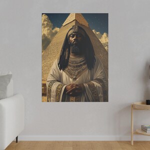 Ancient Africa Egypt Man Matte Canvas, Historical African Wall Decor, African Heritage Poster for Home And Office, African Home Decor Gift