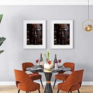 Impression d'art idole africaine : décoration d'intérieur ethnique (téléchargement numérique)