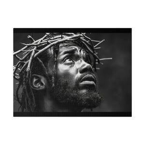 Black African Jesus Art Matte Canvas, Unique Religious Wall Decor, Afrocentric Christian Home Decor, Ethnic Spiritual Artwork Canvas Gifts