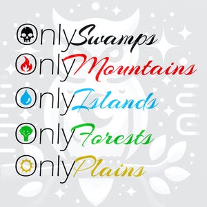 Unique Magic (MTG) Themed Mono Mana lands Digitale SVG-, PnG-, Ai-Dateien |