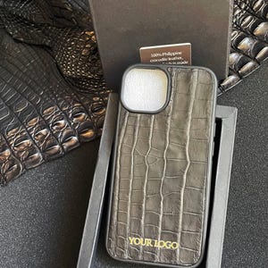 Coque / Custodia Iphone in pura pelle di coccodrillo 100% (tutti gli Iphone)