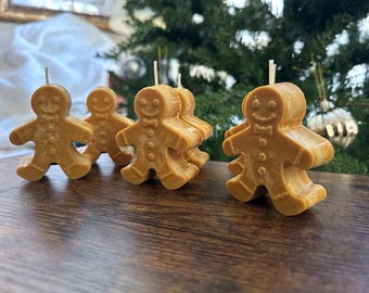 Gingerbread Shaped Candles - Soy Wax Blend