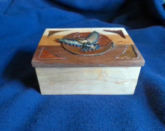 The Owl and the Moon Dreambox a jewelry box handmade from hardwood and copper