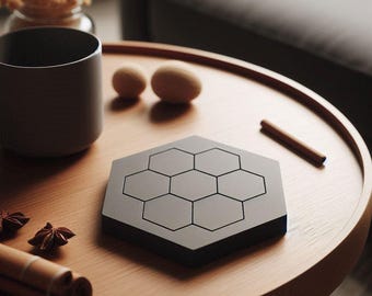 Hexagon Coasters Set | Modern Home Decor | 3D Printed