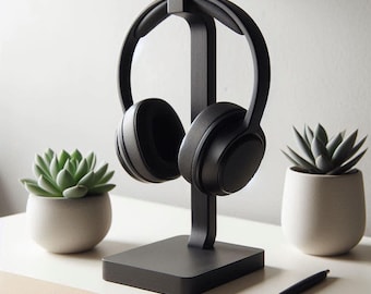 Headphone Stand Desk | Minimalist Phone Holder | 3D Printed
