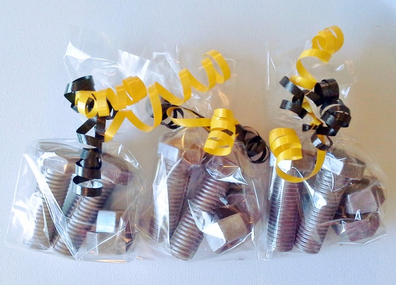 Chocolate 3 D Nuts and Bolts favors or cupcake toppers image 1