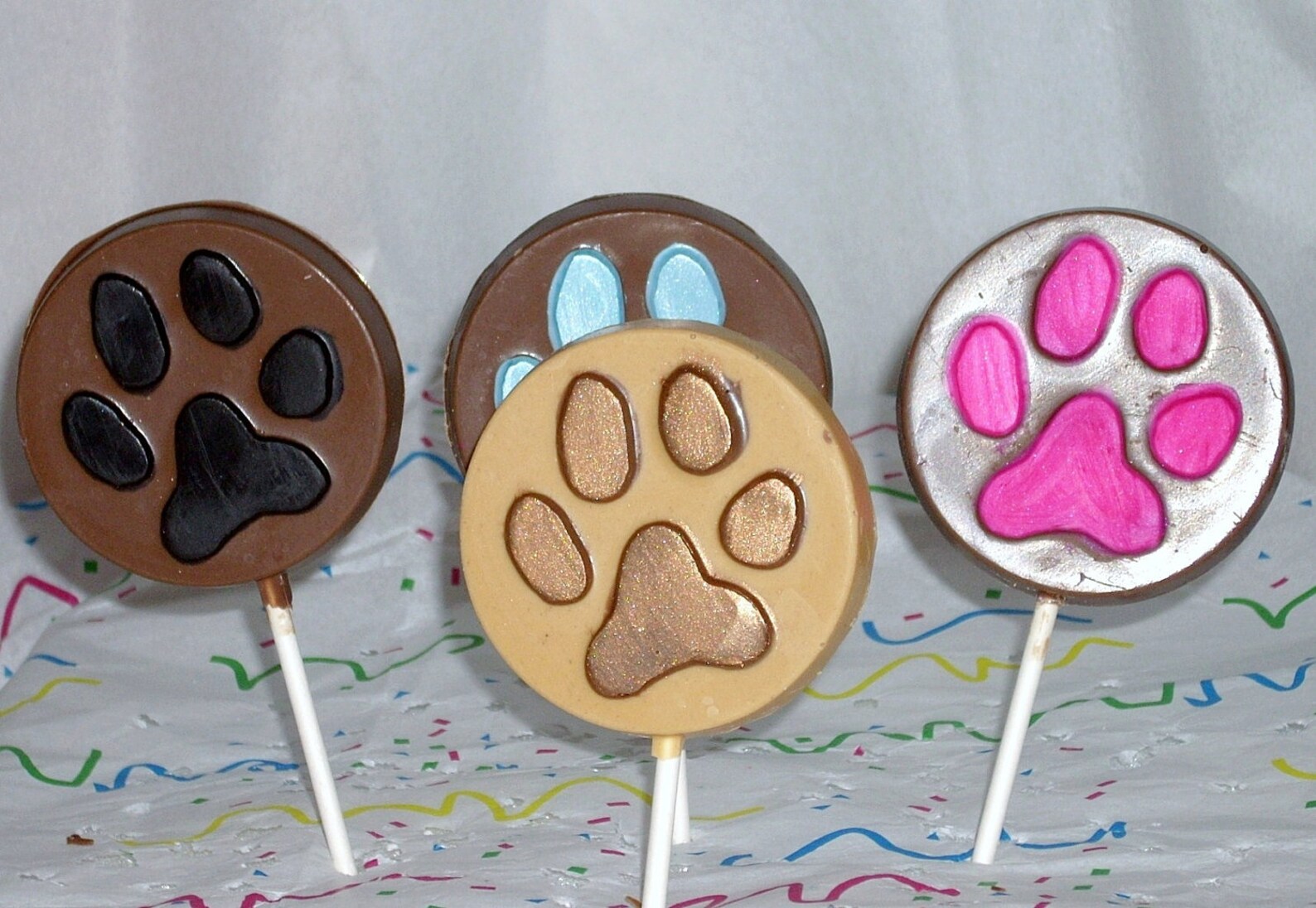 Chocolate Animal Paw Print Lollipops Etsy
