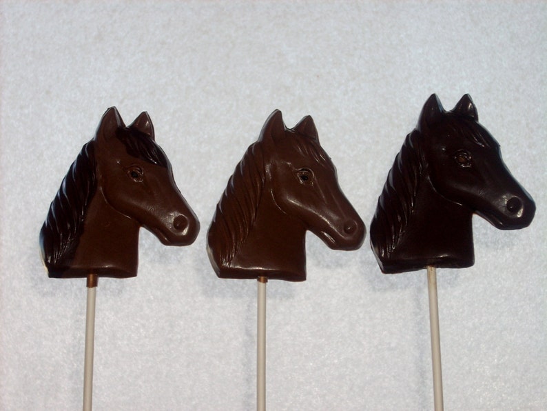 Chocolate Horse lollipops Etsy