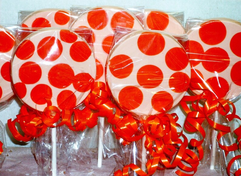 Chocolate Polka Dot Lollipops - Etsy