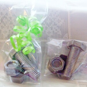 Chocolate 3 D Nuts and Bolts favors or cupcake toppers image 3