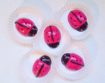 Chocolate Lady Bug Cupcake Toppers