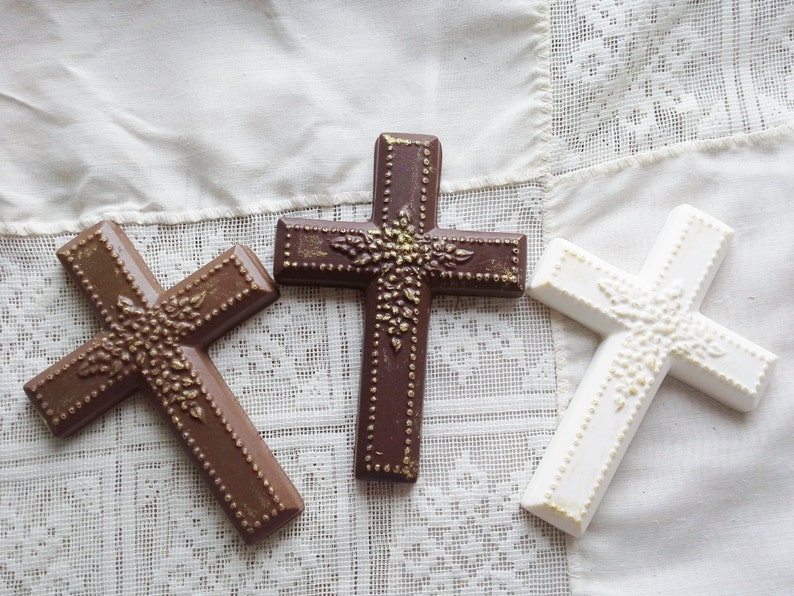 Chocolate Cross Favors Confirmation Baptism Communion Etsy