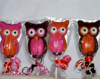 Chocolate Owl Lollipops Whoo loves you? Valentine's Day