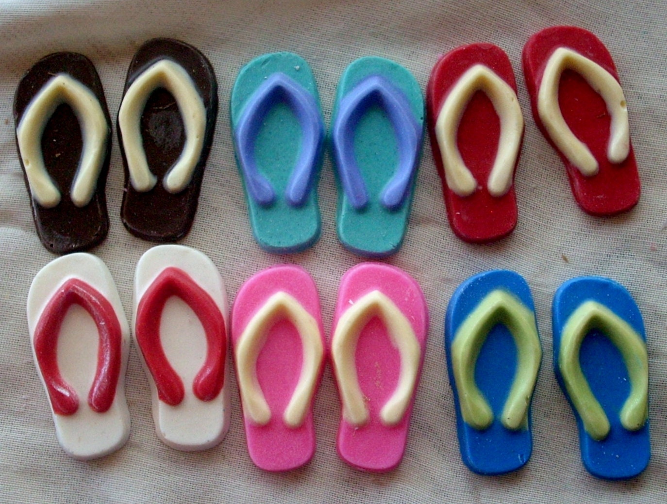 Chocolate Flip Flop Cupcake Toppers - Etsy
