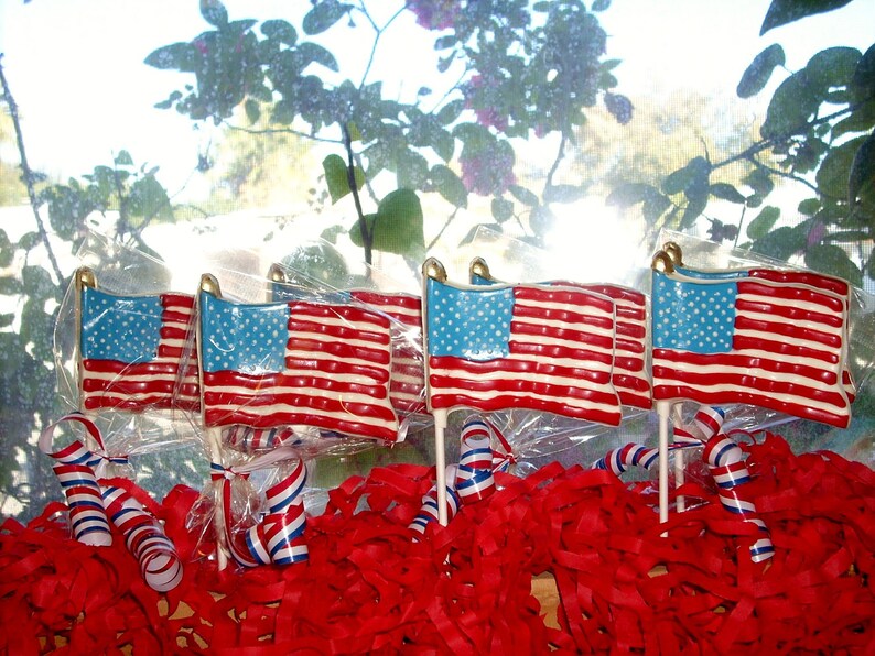 Chocolate American Flag Lollipops image 2