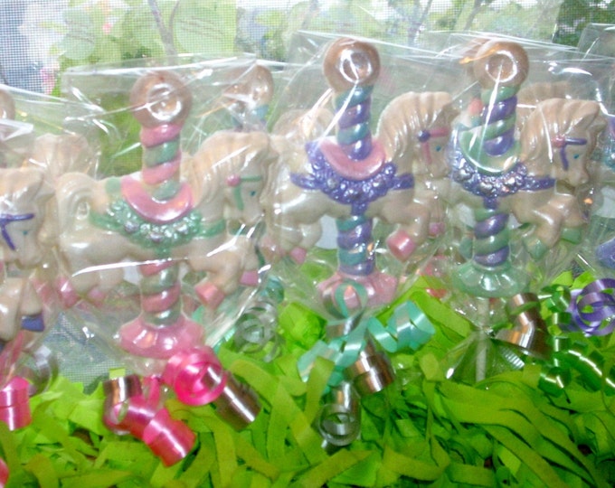 Chocolate Carousel Horse Lollipops 10 Etsy