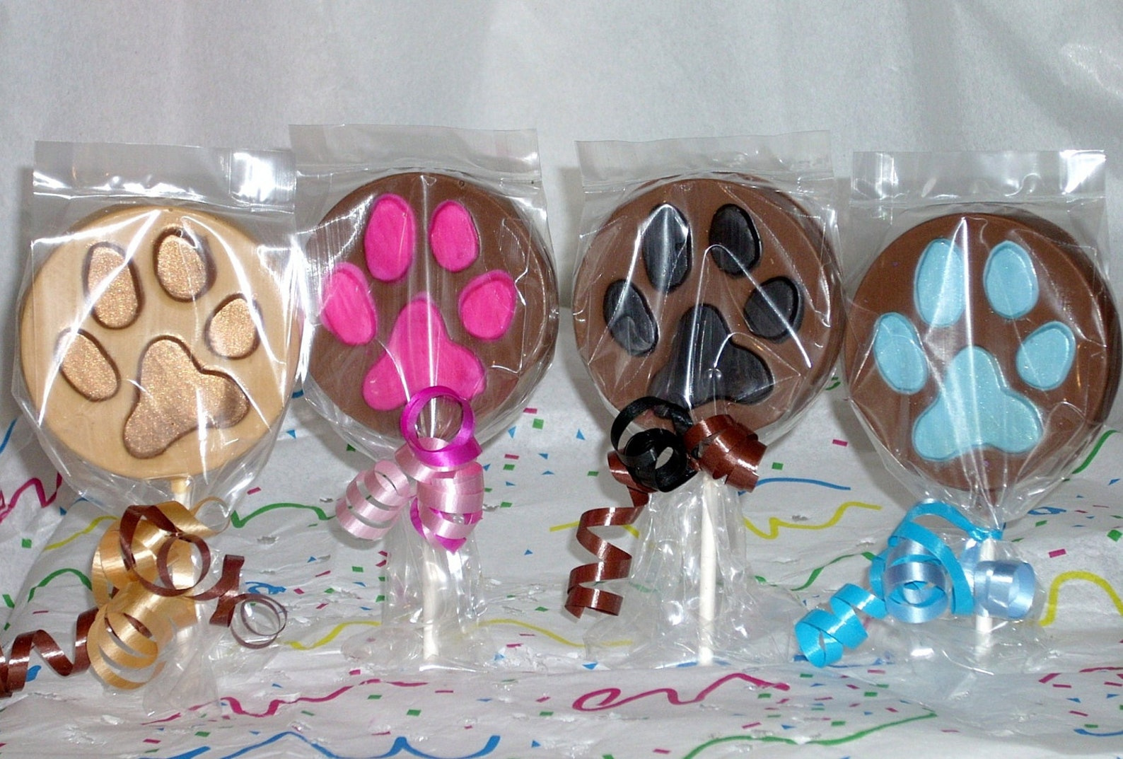 Chocolate Animal Paw Print Lollipops Etsy