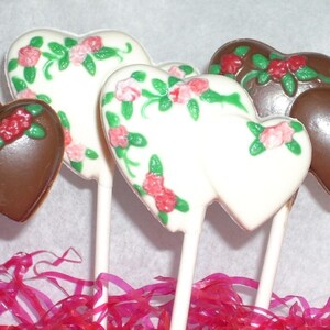 Chocolate Hearts and Flowers Lollipop image 3