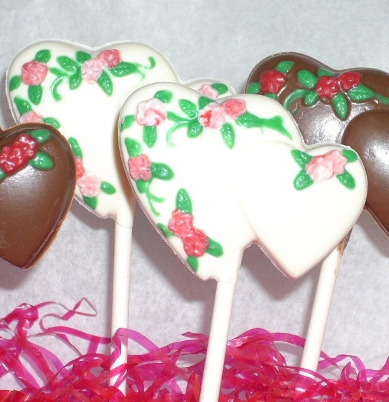 Chocolate Hearts and Flowers Lollipop image 3