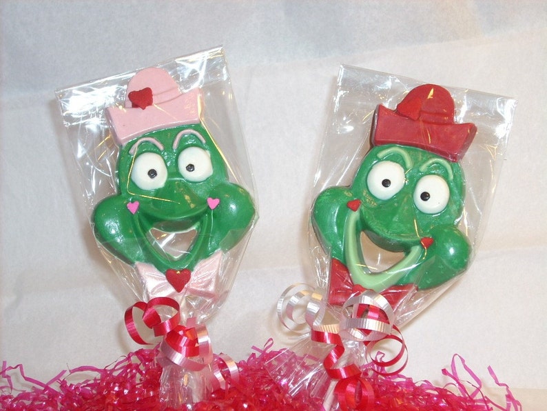 Chocolate Princess and Prince Frog Lollipops Etsy