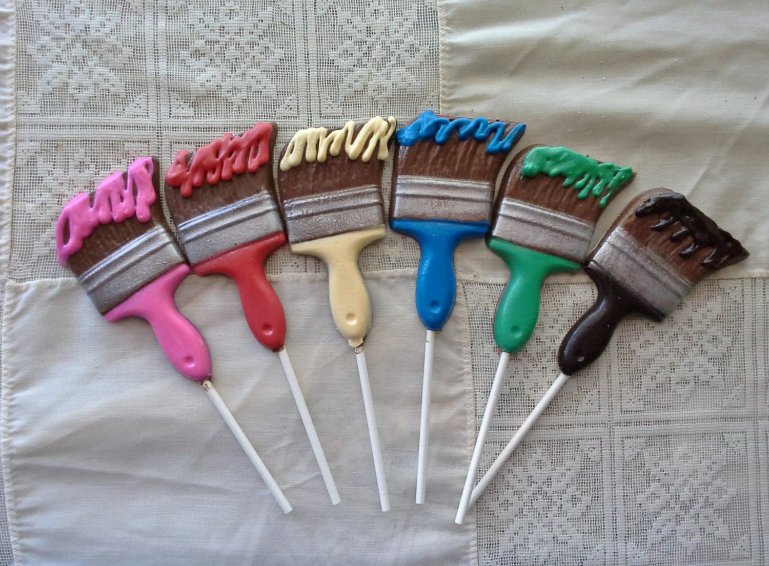 12 Chocolate Paint Brushes Pops Chocolate Paint Brush Suckers Chocolate  Paint Brush Lollipop Candy Paint Brush -  Sweden