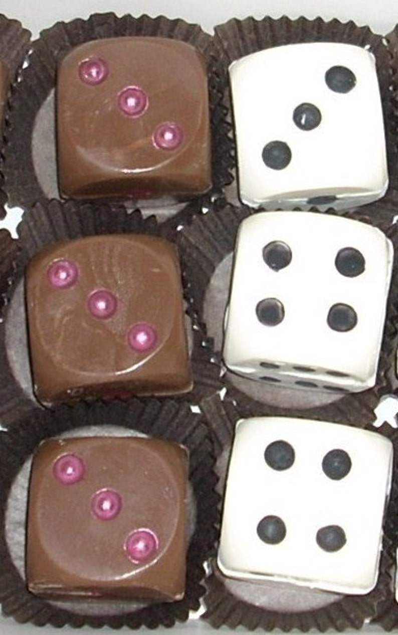 Chocolate Roulette Wheel Dice and Poker Chips image 3