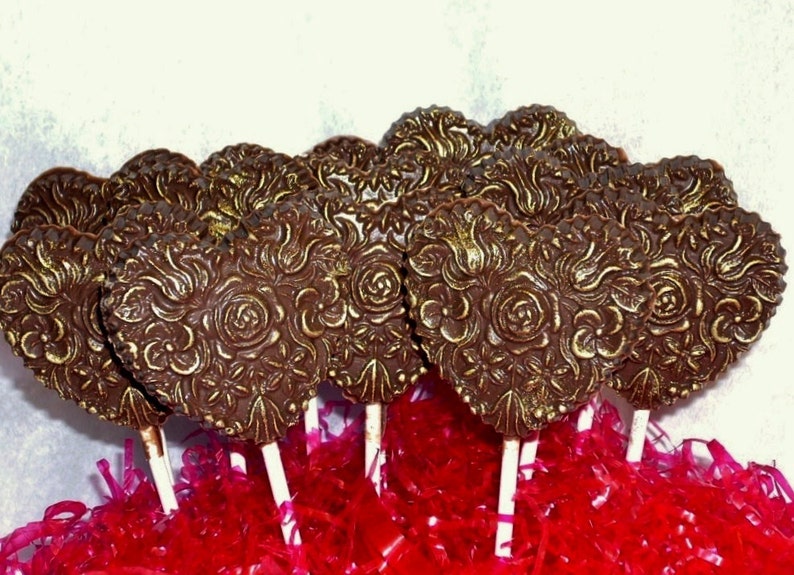 Chocolate Hearts and Flowers Lollipop image 2