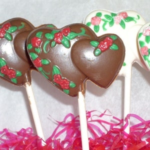 Chocolate Hearts and Flowers Lollipop image 2