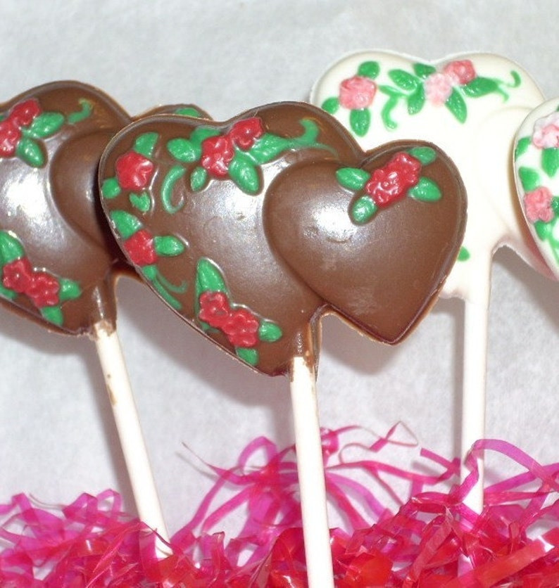 Chocolate Hearts and Flowers Lollipop image 2