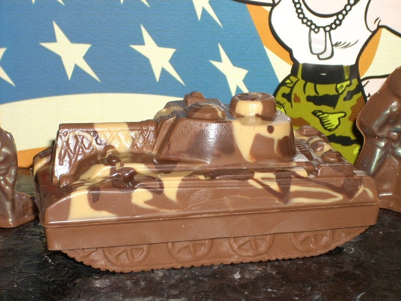 3 D Chocolate Tank and Soldiers - Etsy