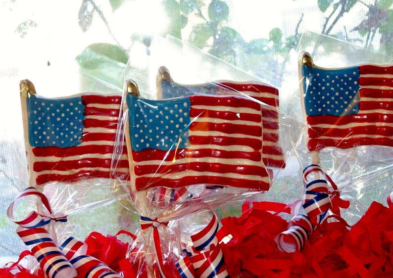 Chocolate American Flag Lollipops image 1