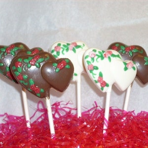 Chocolate Hearts and Flowers Lollipop image 1