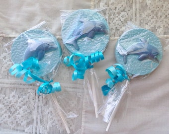 Chocolate Dolphin lollipops or favors