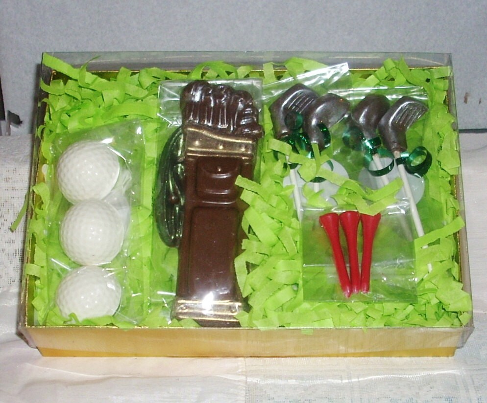 Chocolate Golf Gift Set Golf Bag Balls Clubs and Tee's Etsy