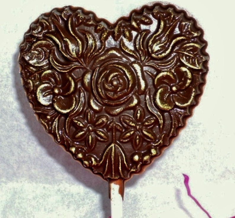 Chocolate Hearts and Flowers Lollipop image 3
