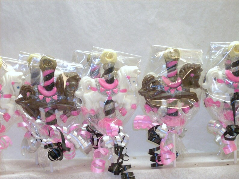 Chocolate Carousel Horse Lollipops 10 Etsy