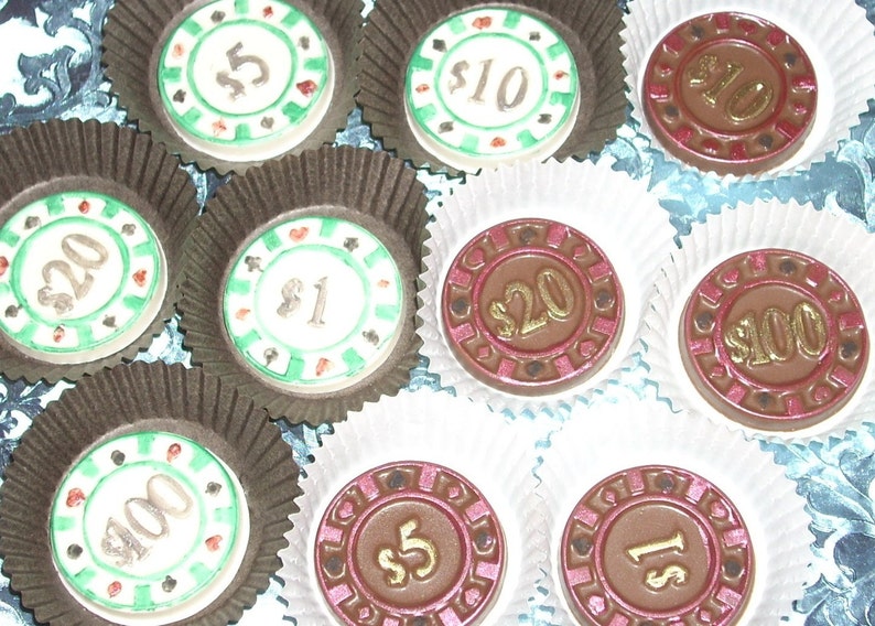 Chocolate Roulette Wheel Dice and Poker Chips image 4