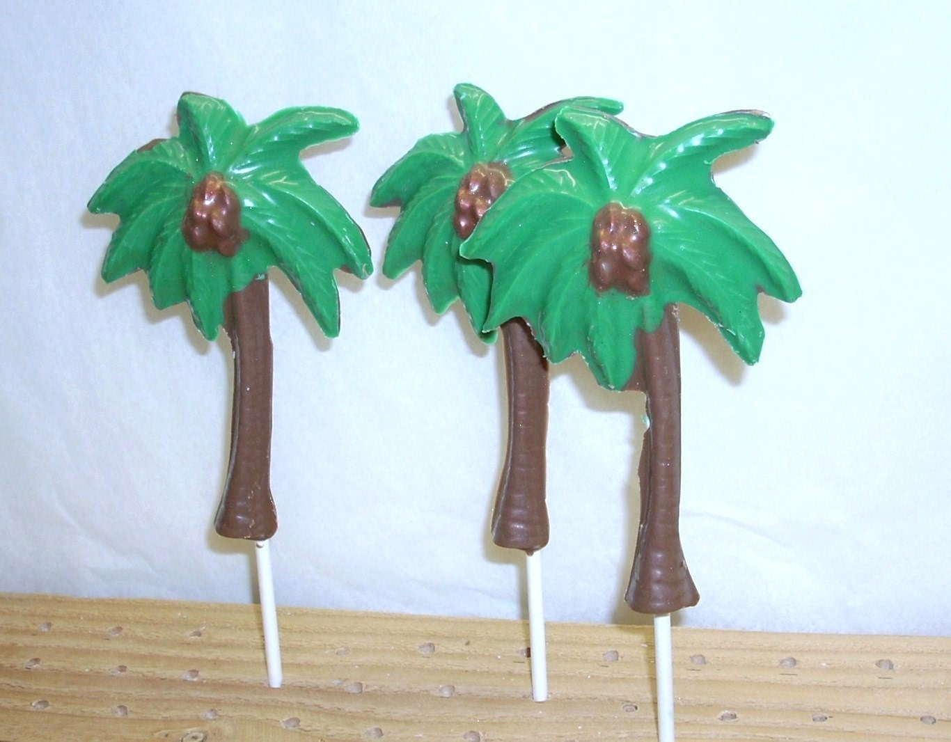 10 Chocolate Palm Tree Lollipops Etsy