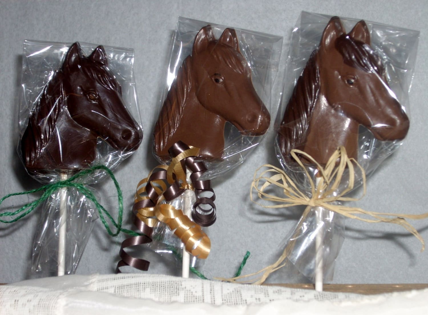 Chocolate Horse lollipops Etsy