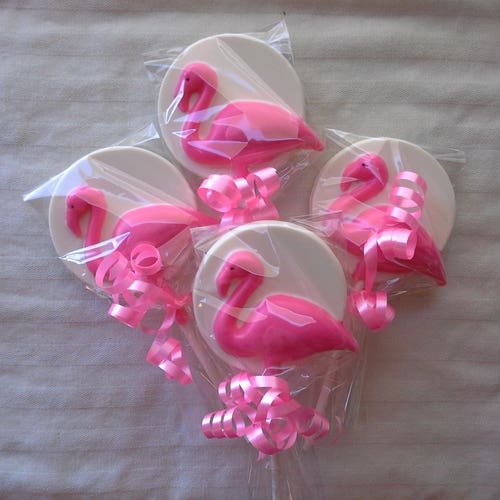 12 FLAMINGO Chocolate Lollipops Candy Party Favors Birthday - Etsy