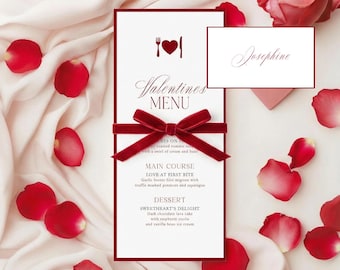 Elegant Valentine's Day Menu Template (PDF)