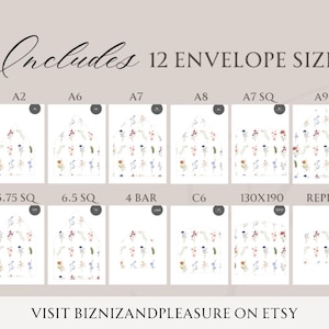 Wildblumen Hochzeit Einladung Vorlage | Druckbares Boho Blumen Bundle | Elegantes Kranz-Design für Rustikale Hochzeiten | Wildblumen-Bündel, NELLY Bild 8