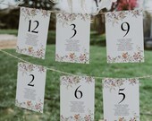 Wildflower Seating Chart Template Floral Wedding Seating Chart Sign printable Hanging Seating Chart Wedding Table Seating Plan Cards | BOHO