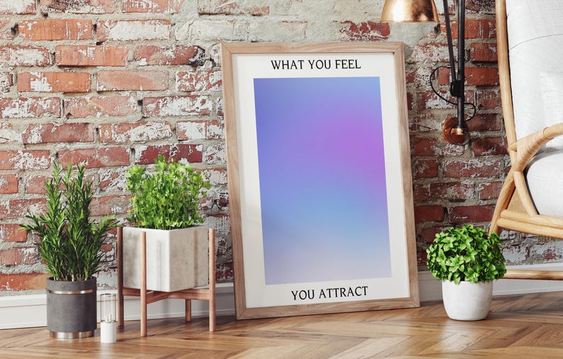 Aura-Energie-Poster-Set, spiritueller Farbverlaufsdruck, Y2K-Ästhetik (Digitaler Download) Bild 6