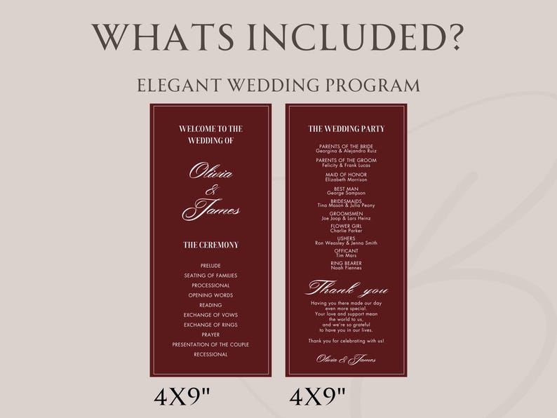Old Program Template Old Money Wedding Program Template, Classic Old Money Wedding Day ...