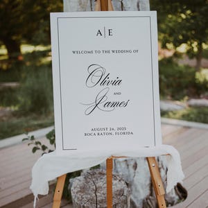 Classic Wedding Welcome Sign, Gold Welcome Sign, Welcome Sign Template, Welcome Sign Printable, Editable Welcome Sign, Black Welcome Sign