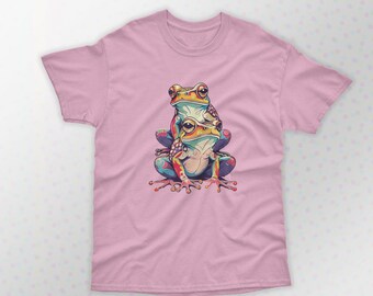サイケデリックなカエルのTシャツ トリッピーな動物のシャツ 両生類オタクのカエル愛好家のための自然愛好家のためのシャツ 動物のトリッピーなカエル