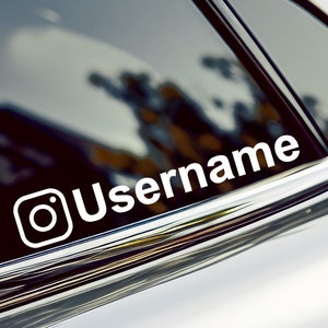 Instagram sticker personalized - desired name, car, tuning sticker for the car, name, desired text self-adhesive - motorcycle